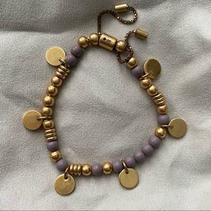 Gold (& purple) madewell bracelet